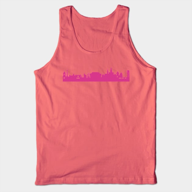 Konstanz skyline pink Tank Top by 44spaces